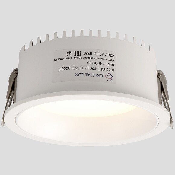 Светильник встраиваемый Crystal Lux CLT 529C105 WH 3000K 1400/336