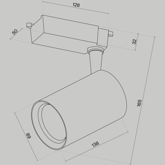 Трековый светильник Technical TR003-1-15W3K-S-B