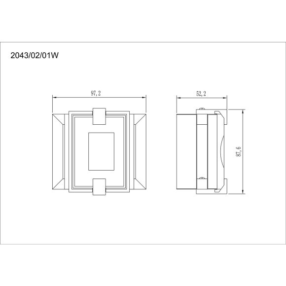 Светильник настенный Stilfort 2043/02/01W серия Crown