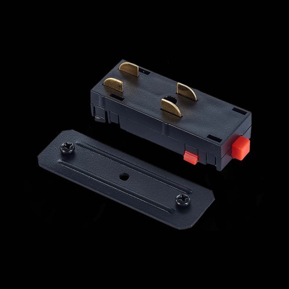 ST015.422.10 Коннектор питания прямой черный SKYLINE 220