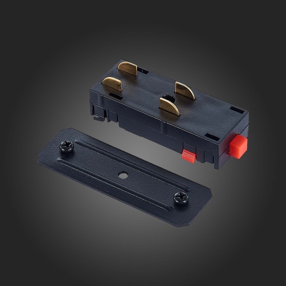 ST015.422.10 Коннектор питания прямой черный SKYLINE 220