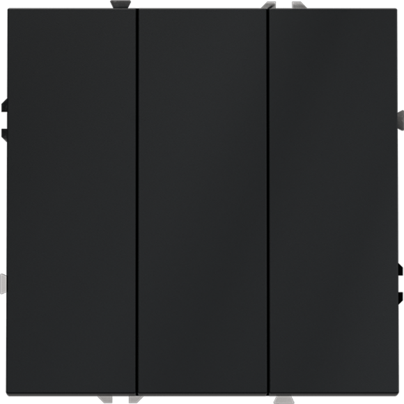 VLS030107 Выключатель встраиваемый трехклавишный графитового цвета 10А (2200 Ватт) VOLTUM S70 (графит)