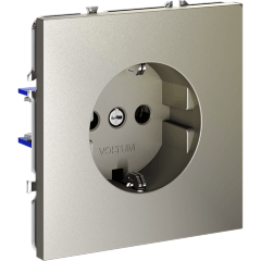 VLS040104 Розетка встраиваемая с заземлением максимальный ток 16 Ампер (3500 Ватт) шелкового цвета VOLTUM S70 (шелк)