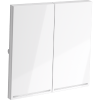 VLS000401 Клавиши белого глянцевого цвета для выключателя и переключателя двухклавишного с подсветкой VOLTUM S70 (белый глянцевый)