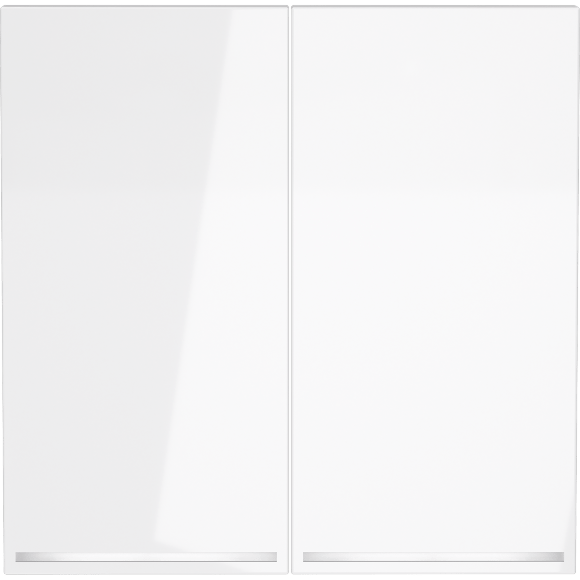 VLS000401 Клавиши белого глянцевого цвета для выключателя и переключателя двухклавишного с подсветкой VOLTUM S70 (белый глянцевый)