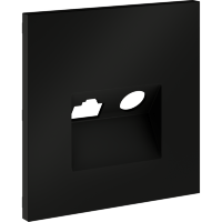 VLS002708 Накладка для розетки TV+RJ45 (CAT5-CAT6 + RG6 или РК 75-4,8-31 черного матового цвета VOLTUM S70 (черный матовый)