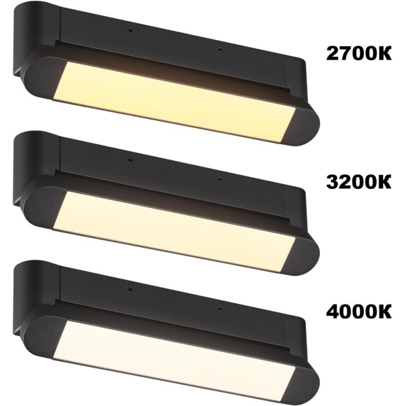 Novotech ITER 359800 Черный накладной линейный светильник длиной 46см, с поворотными плафоном и CCT переключением цветовой температуры LED 24Вт 2032Лм 110° CRI≥90 2700-3200-4000К IP20 220V