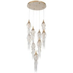 SL1116.203.09 Светильник подвесной ST-Luce Золотой с патиной/Золотой с  патиной, Никель LED 9*5W 300 SALICA