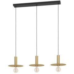 900732 Люстра ESCANDELL, 3X40W (E27), L950, B250, H1100, сталь, черный, матовая латунь