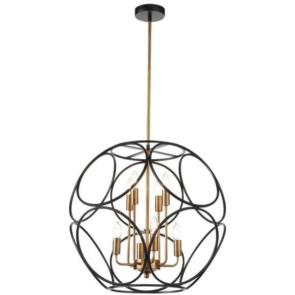 SL1012.423.08 Светильник подвесной ST-Luce Золотистый/Черный E14 8*40W CEZINO