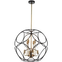 SL1012.423.08 Светильник подвесной ST-Luce Золотистый/Черный E14 8*40W CEZINO