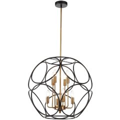 SL1012.423.08 Светильник подвесной ST-Luce Золотистый/Черный E14 8*40W CEZINO