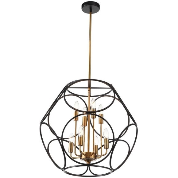 SL1012.423.08 Светильник подвесной ST-Luce Золотистый/Черный E14 8*40W CEZINO