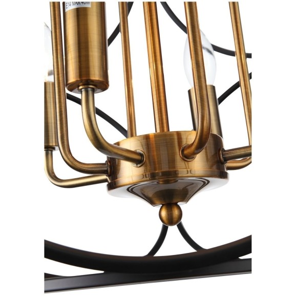 SL1012.423.08 Светильник подвесной ST-Luce Золотистый/Черный E14 8*40W CEZINO