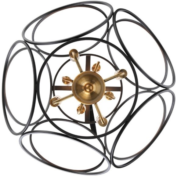 SL1012.423.08 Светильник подвесной ST-Luce Золотистый/Черный E14 8*40W CEZINO