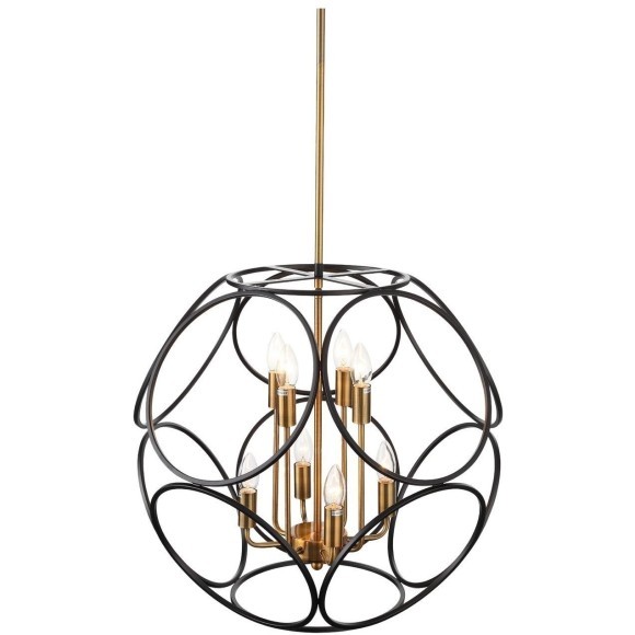 SL1012.423.08 Светильник подвесной ST-Luce Золотистый/Черный E14 8*40W CEZINO