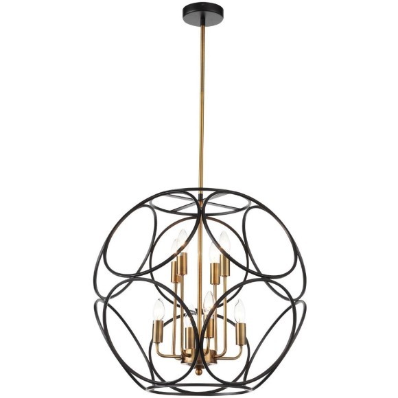 SL1012.423.08 Светильник подвесной ST-Luce Золотистый/Черный E14 8*40W CEZINO