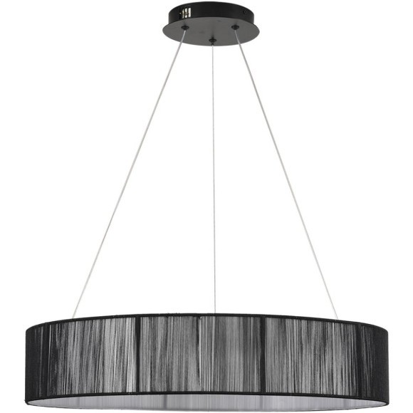 8371/40L Люстра подвесная с черным текстильным плафоном и ступенчатой сменой цветности LED 40Вт 2327Лм 3000;4000;6000K 220V LUMION KAVA