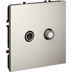 VLS060403 Розетка телевизионная оконечная для кабелей RG 6 - SAT 50 - SAT 703 - DG 113 (TV+SAT) (Телевизионный + Спутниковый) кашемирового цвета VOLTUM S70 (кашемир)