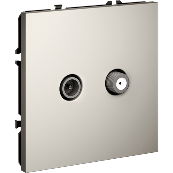 VLS060403 Розетка телевизионная оконечная для кабелей RG 6 - SAT 50 - SAT 703 - DG 113 (TV+SAT) (Телевизионный + Спутниковый) кашемирового цвета VOLTUM S70 (кашемир)