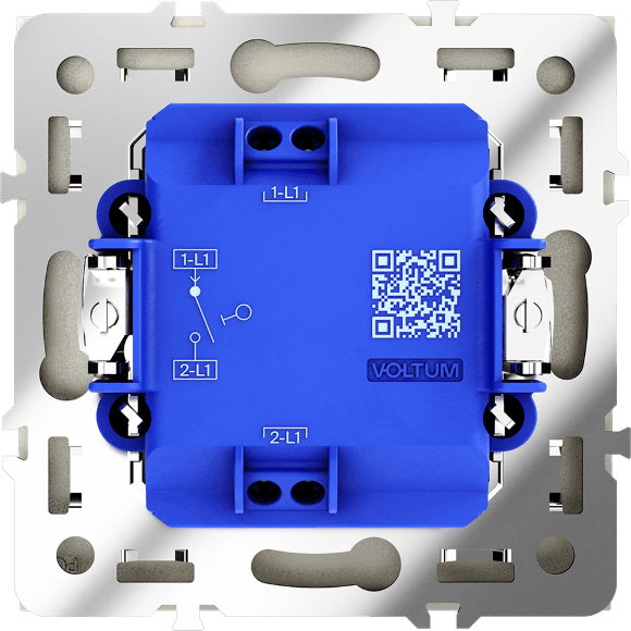 VLS010104 Выключатель встраиваемый одноклавишный шелкового цвета 10А (2200 Ватт) VOLTUM S70 (шелк)