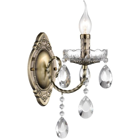 8190/1W CLASSI LN25 античная бронза, металл/хрусталь Бра E14 1*40W 220V LINN