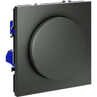 VLS070306 Диммер (светорегулятор) поворотно-нажимной 600 Ватт, титанового цвета VOLTUM S70 (титан)