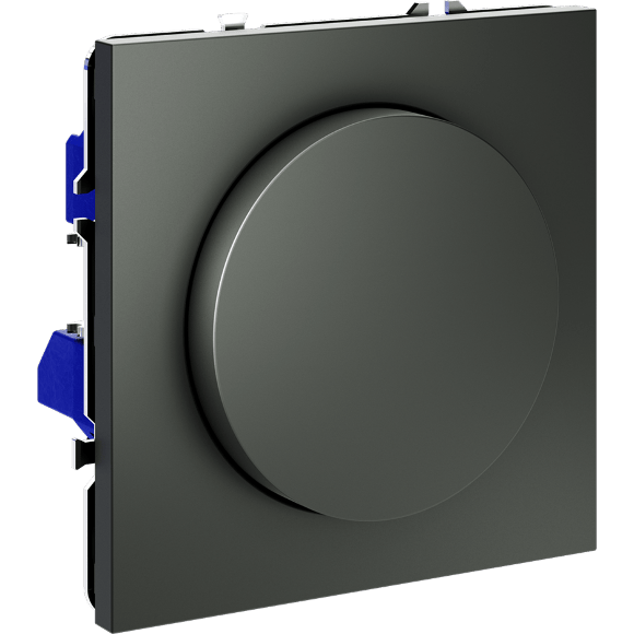 VLS070306 Диммер (светорегулятор) поворотно-нажимной 600 Ватт, титанового цвета VOLTUM S70 (титан)