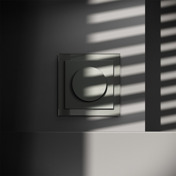 VLS070306 Диммер (светорегулятор) поворотно-нажимной 600 Ватт, титанового цвета VOLTUM S70 (титан)