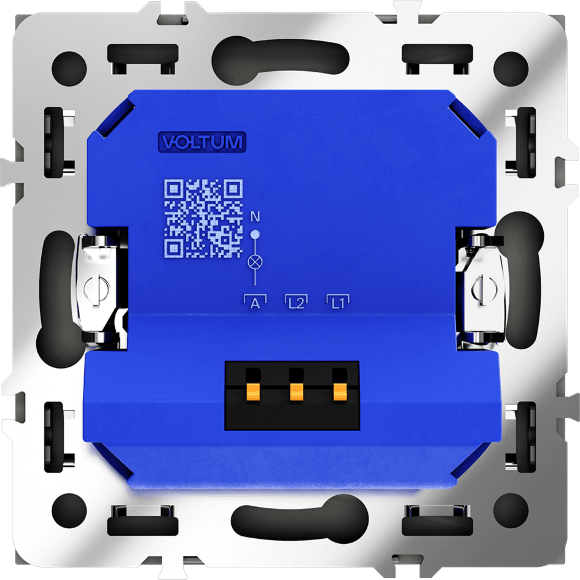VLS070306 Диммер (светорегулятор) поворотно-нажимной 600 Ватт, титанового цвета VOLTUM S70 (титан)