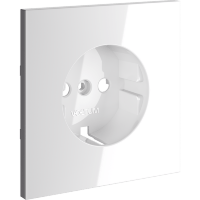 VLS000601 Накладка для розетки с заземлением белого глянцевого цвета VOLTUM S70 (белый глянцевый)