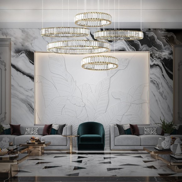 10135/5 Gold Подвесной светильник LOFT IT Crystal ring