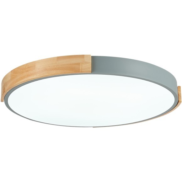 SLE201372-01 Светильник потолочный Серый, Светлое дерево/Белый LED 1*40W 3000K/4000K/6000K DELIA