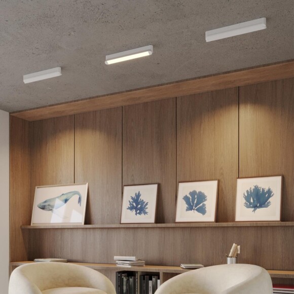 Novotech ITER 359802 Белый накладной линейный светильник длиной 46см, с поворотными плафоном и CCT переключением цветовой температуры LED 24Вт 2032Лм 110° CRI≥90 2700-3200-4000К IP20 220V