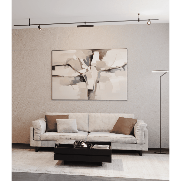 Crystal Lux CLT 0.117 01 L2000 BL 1407/036 Жесткий черный шинопровод, 2м, 2000x18x5мм, трековая серия TRACE 48V