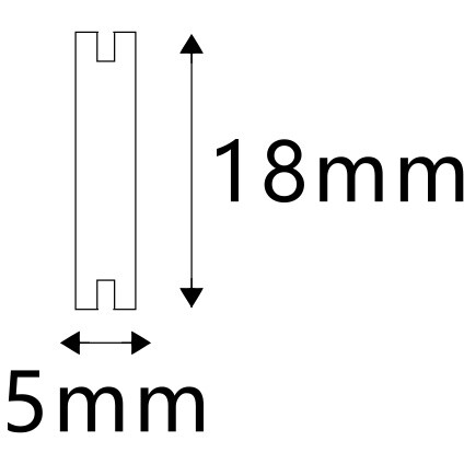 Crystal Lux CLT 0.117 01 L2000 BL 1407/036 Жесткий черный шинопровод, 2м, 2000x18x5мм, трековая серия TRACE 48V