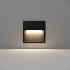 Maytoni Futo O512SL-L3B3K1 Уличный квадратный черный светодиодный светильник встраиваемый в стены, архитектурная подсветка лестницы, дорожки или фасада, LED SMD2835 3Вт 3000K CRI90 95° IP65 220V