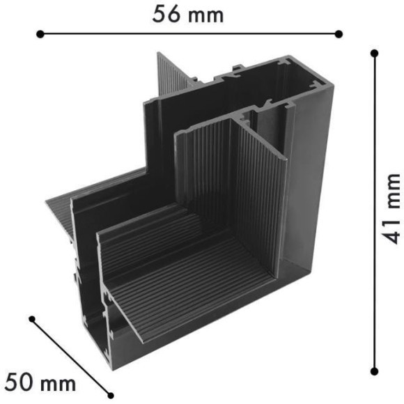 Соединитель с потолка на стену для шинопровода в ГКЛ 12мм Favourite Logica 1012-CU-001