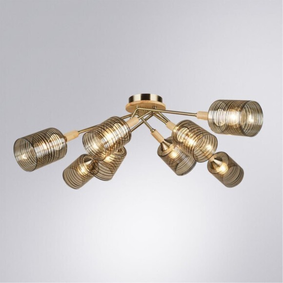 Потолочная люстра c 8 стеклянными плафонами Arte Lamp MARIA A4536PL-8AB цоколь Е27 Потолочная люстра c 8 стеклянными плафонами Arte Lamp MARIA A4536PL-8AB цоколь Е27
