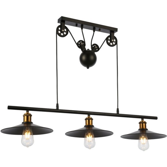 SLE120503-03 Светильник подвесной Черный/Черный E27 3*60W ESPERAZZA