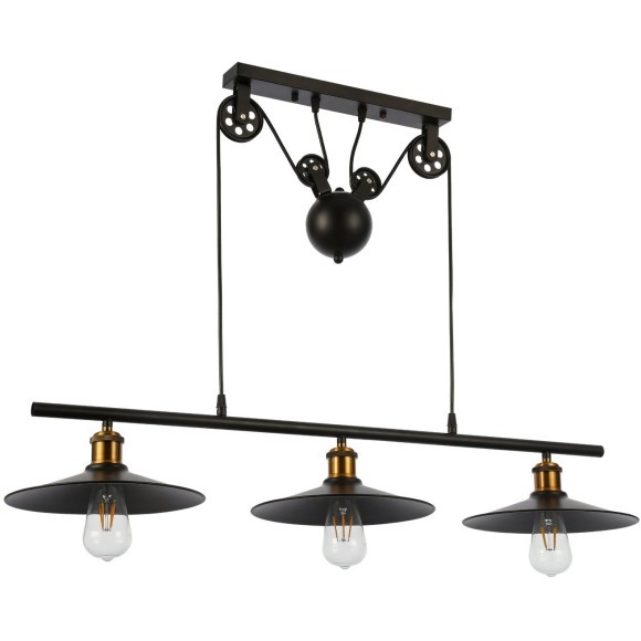 SLE120503-03 Светильник подвесной Черный/Черный E27 3*60W ESPERAZZA