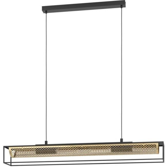 43788 Люстра NOHALES, 4X40W (E27), L1120, B170, H1500, сталь, черный, латунь 43788 Люстра NOHALES, 4X40W (E27), L1120, B170, H1500, сталь, черный, латунь