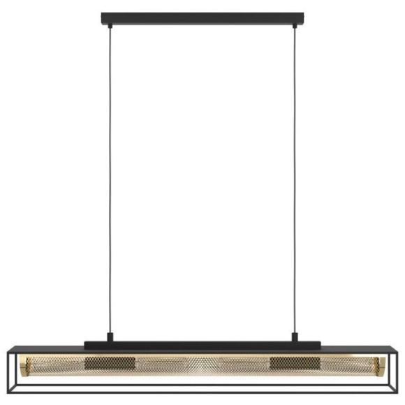 43788 Люстра NOHALES, 4X40W (E27), L1120, B170, H1500, сталь, черный, латунь 43788 Люстра NOHALES, 4X40W (E27), L1120, B170, H1500, сталь, черный, латунь