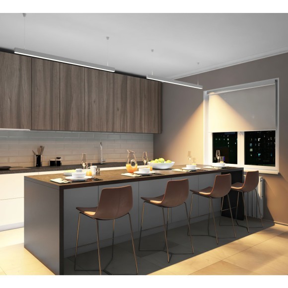 Линейный подвесной светильник 30W 125см 3000K DK9123-WH