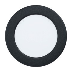 99143 Светодиодный встраиваемый светильник FUEVA 5, 5,5W (LED), ?117, ET26, 650lm, 3000K, сталь, черный/пл