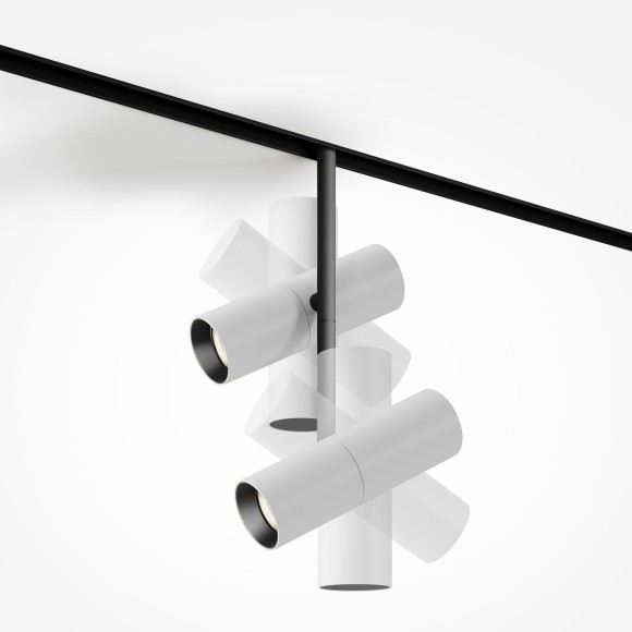 TR005-4-2X12W-DS-BW Трековый магнитный SMART (App, Bluetooth Mesh, Алиса) светодиодный светильник Maytoni Exility CRI90+ 2700-6000К 1802Лм 36° 24Вт