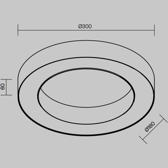 Потолочный светильники Maytoni Lua 3000К 24Вт 120° C093CL-24W3K-B