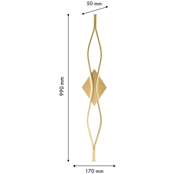 4741-2W, настенный светильник, D50xW170xH990, LEDx26W, 1800LM, 4000K, included 4741-2W, настенный светильник, D50xW170xH990, LEDx26W, 1800LM, 4000K, included
