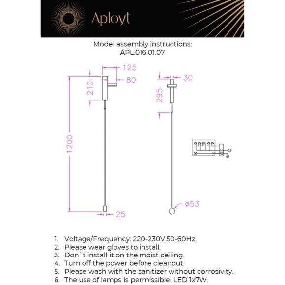 Светильник настенный (Бра) APL.016.01.07