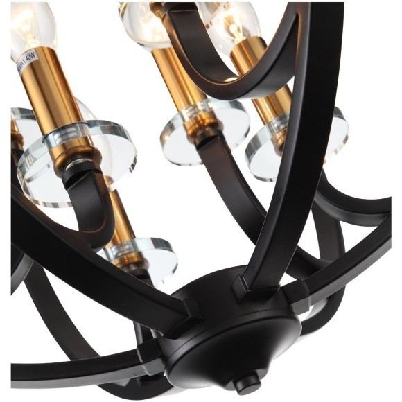 SL1013.423.06 Светильник подвесной ST-Luce Черный, Золото/Черный E14 6*40W PIANETTA SL1013.423.06 Светильник подвесной ST-Luce Черный, Золото/Черный E14 6*40W PIANETTA